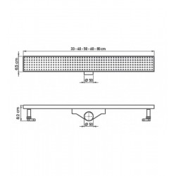 Κανάλι Ντουζiέρας Σιφών Tema Dolu 93764 40cm Ανοξείδωτο Χρωμέ